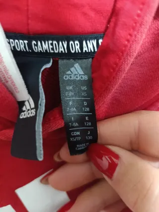 Felpa Adidas bimbo rossa