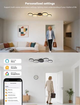 Plafoniera moderna con telecomando