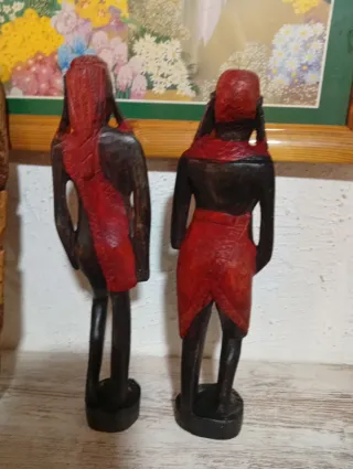 Pareja Figuras Madera Artesanales