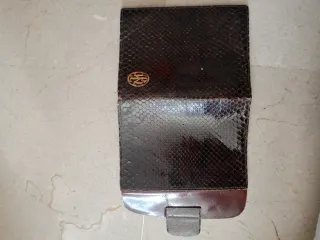 Cartera piel serpiente marrón vintage