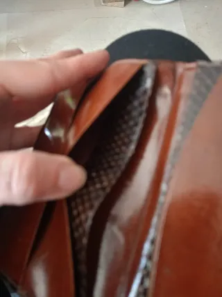 Cartera piel serpiente marrón vintage