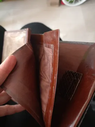 Cartera piel serpiente marrón vintage