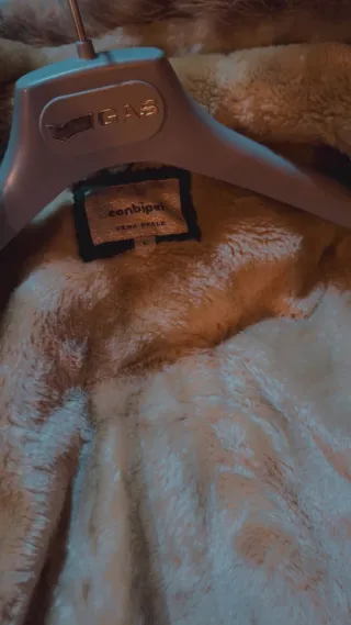 Giubbotto Conbipel marrone con pelliccia