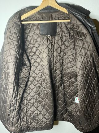 Giacca vera pelle cerata vintage donna