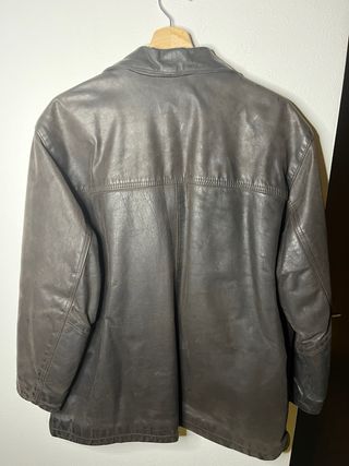 Giacca vera pelle cerata vintage donna