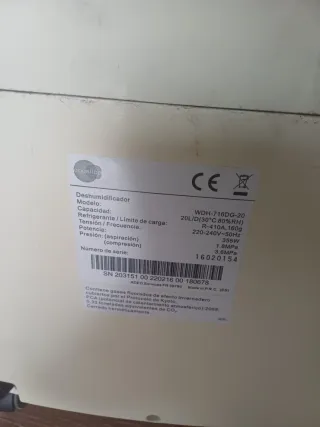 Deshumidificador Aquaria Blanco