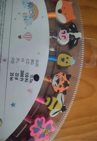 Set 20 Lápices con Gomas de Animales