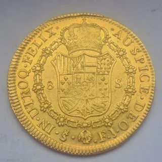 8 Escudos Oro Fernando VII 1817 Santiago