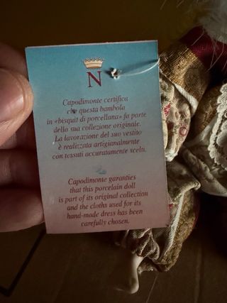 Bambola porcellana biscuit Capodimonte