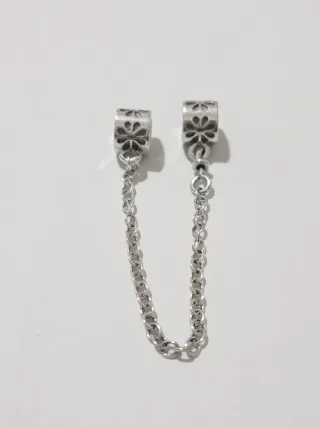 Charm Cadena de Seguridad y diseño floral