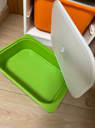 Mueble Cajones Ikea Trofast Verde y Naranja