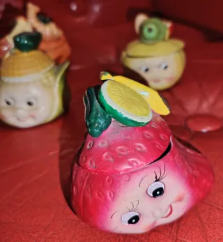 Set 6 Contenitori Ceramica Smaltata