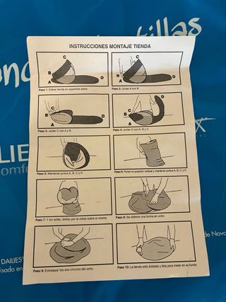 Tienda de campaña plegable azul