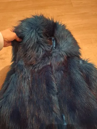 Chaleco de pelo azul