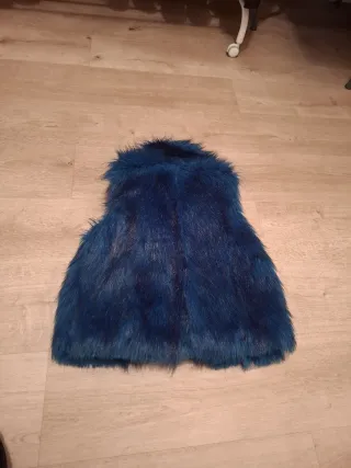 Chaleco de pelo azul