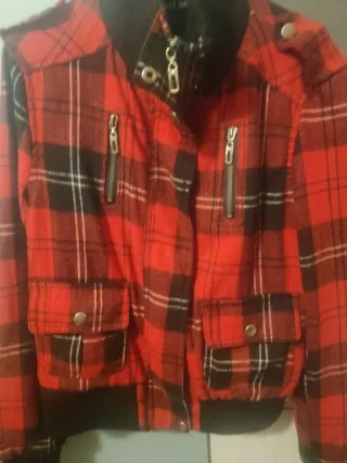 Chaqueta cuadros mujer