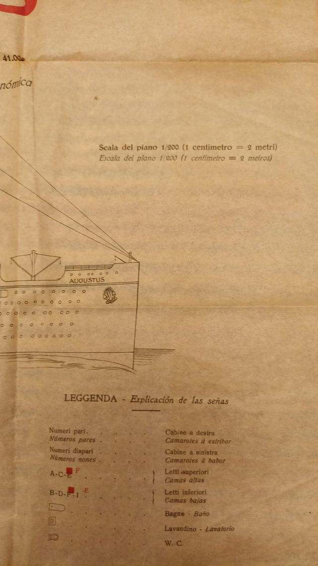 Plano de barco NGI Augustus 1927