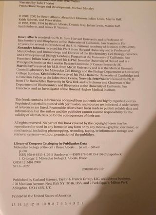 Molecular Biology of the Cell, 5th Edition