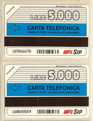 2 Schede Telefoniche NUOVE MERIDIANI