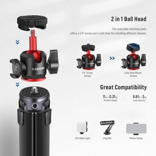 Mini trípode Neewer con cabezal esférico de metal