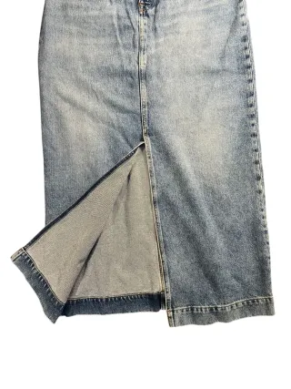 Falda vaquera larga con abertura