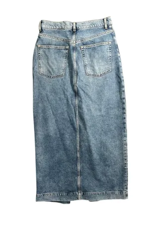 Falda vaquera larga con abertura