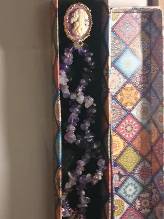 Collana Cameo Viola e Oro