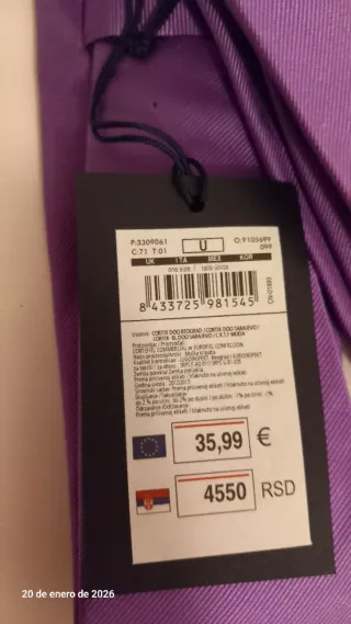 Corbata Cortefiel Morada