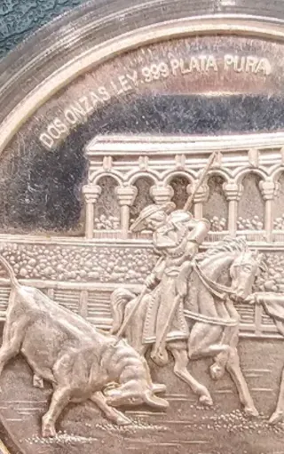 Moneda 2 Onzas Plata Pura 999 - Tauromaquia.