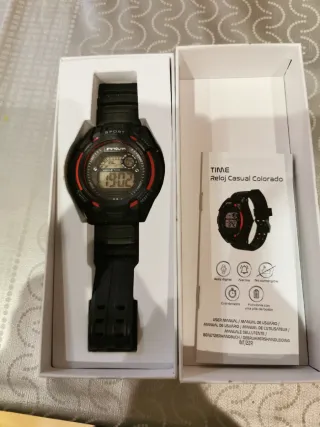 Reloj Innova Esfera Grande Negro/Rojo
