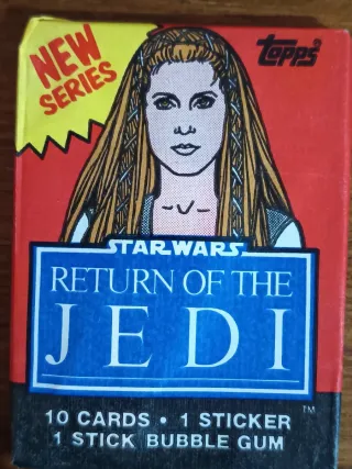 4 Paquetes Chicle/Cromos Retorno del Jedi USA 1983