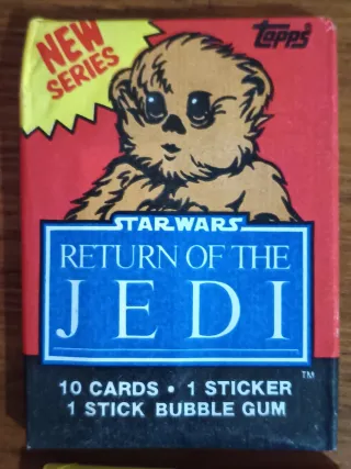 4 Paquetes Chicle/Cromos Retorno del Jedi USA 1983