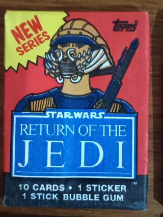 4 Paquetes Chicle/Cromos Retorno del Jedi USA 1983