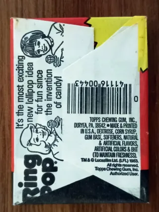 4 Paquetes Chicle/Cromos Retorno del Jedi USA 1983