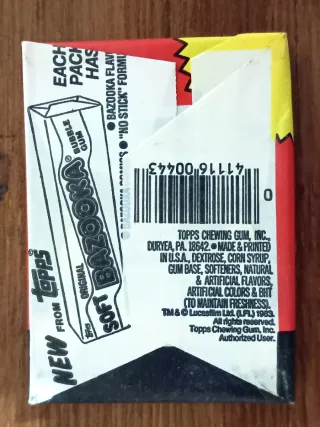 4 Paquetes Chicle/Cromos Retorno del Jedi USA 1983