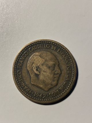 1 Peseta 1947 Estrella 19/53