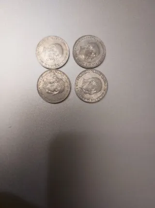 4 Monedas 50 cts. Franco 1966