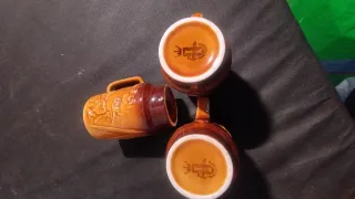 3 Tazas Vintage Cerámica Santander perfecto estado