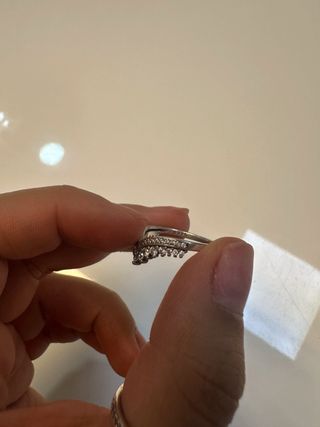 Anillo Tiara Plata Circonitas