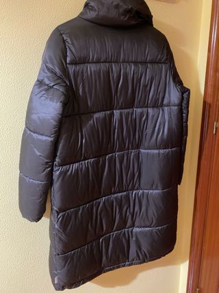 Plumífero largo verde militar