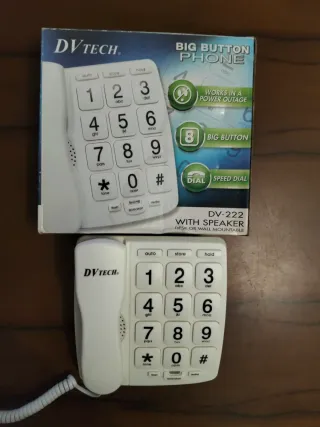 Teléfono DVTECH teclas grandes blanco