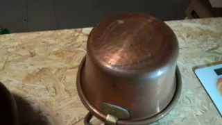 Paiolo in rame con manici