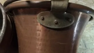 Paiolo in rame con manici