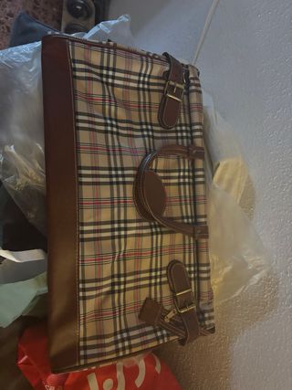 Bolsa de viaje clásica a cuadros