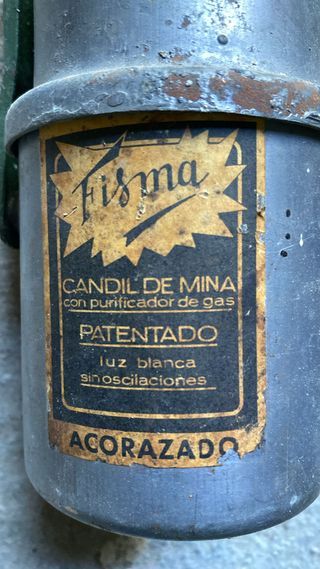 Candil de Mina. Lampara de carburo Fisma