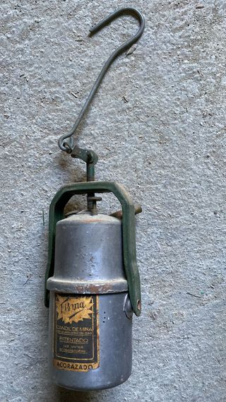 Candil de Mina. Lampara de carburo Fisma