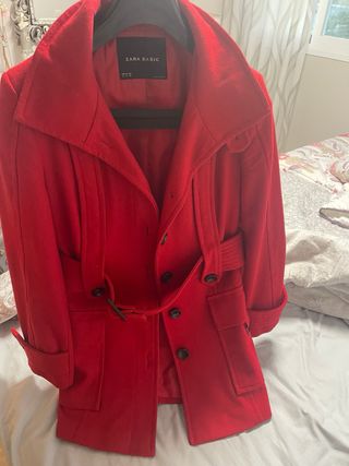 Abrigo Rojo Zara Mujer