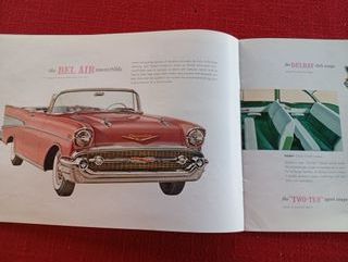 Chevrolet Corvette Bel Air Depliant Brochure 1957