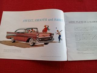 Chevrolet Corvette Bel Air Depliant Brochure 1957