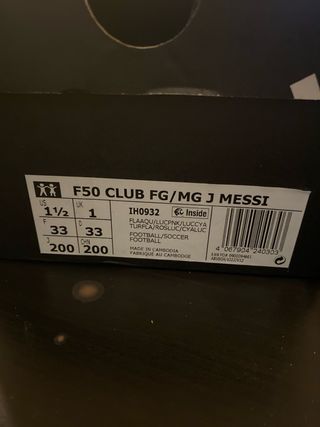 Botas Futbol Adidas F50 Messi FG/MG J T33